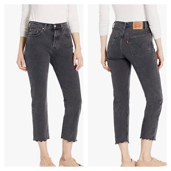 Levi's Denim - Levi's Women's Crop Jeans 501 Lady Crush High Rise Denim Button Fly Size 24 NWT